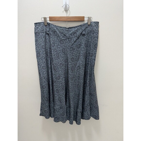 Sundance Silk A Line Skirt Paisley Size 16 - Picture 1 of 7